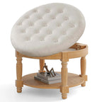 29 Grande pouf rotondo Tavolino da caffè con contenitore