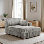 Chaise Longue da Interno Moderna in Velluto a Coste Morbido