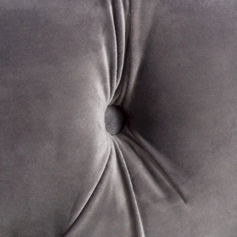 Pouf rotondo trapuntato in velluto Modern Glam