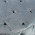 Pouf rotondo trapuntato in velluto Modern Glam