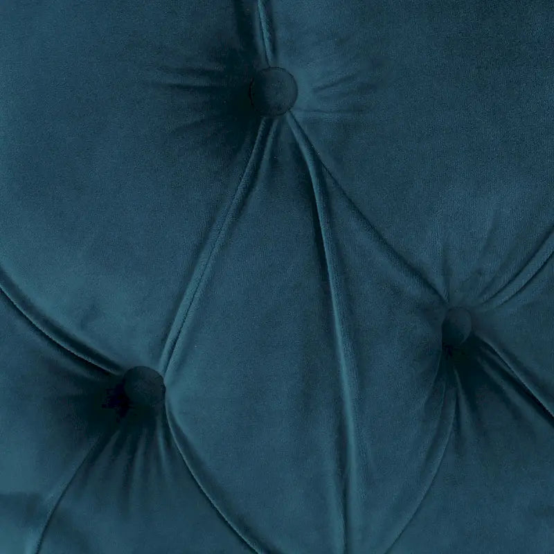 Pouf rotondo trapuntato in velluto Modern Glam