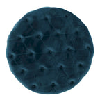 Pouf rotondo trapuntato in velluto Modern Glam