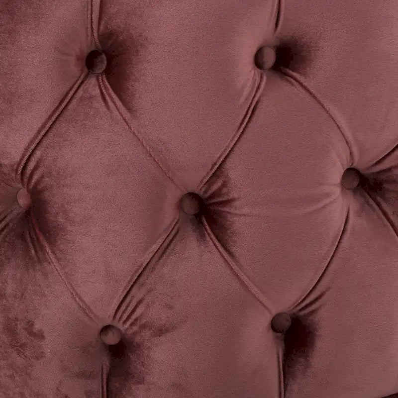 Pouf rotondo trapuntato in velluto Modern Glam