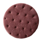 Pouf rotondo trapuntato in velluto Modern Glam