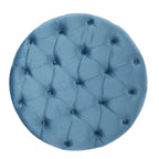 Pouf rotondo trapuntato in velluto Modern Glam