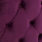 Pouf rotondo trapuntato in velluto Modern Glam