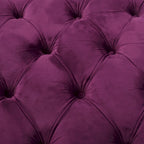 Pouf rotondo trapuntato in velluto Modern Glam