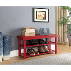 Panca per lavanderia con ripiani