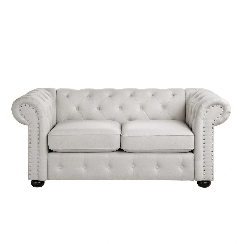 Divanetto Chesterfield con bottoni imbottiti
