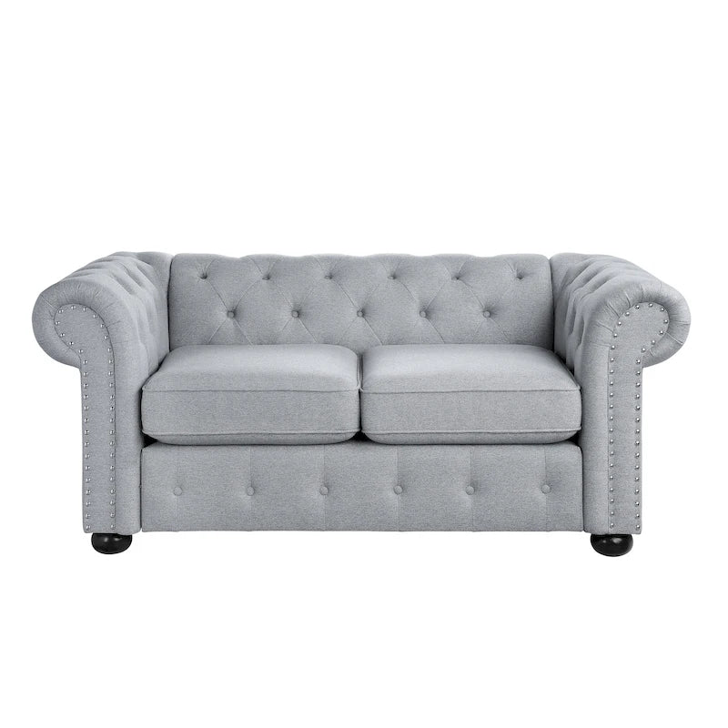Divanetto Chesterfield con bottoni imbottiti