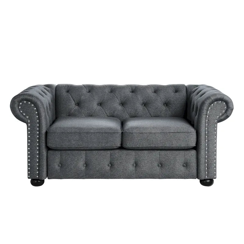 Divanetto Chesterfield con bottoni imbottiti