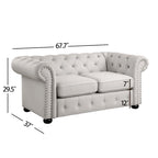 Divanetto Chesterfield con bottoni imbottiti