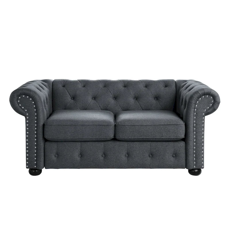 Divanetto Chesterfield con bottoni imbottiti