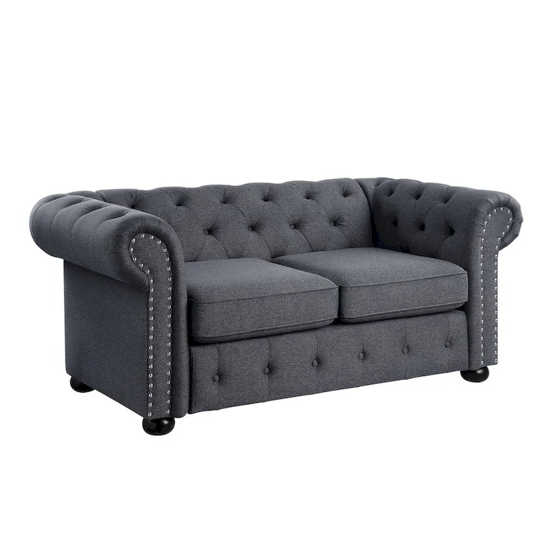 Divanetto Chesterfield con bottoni imbottiti