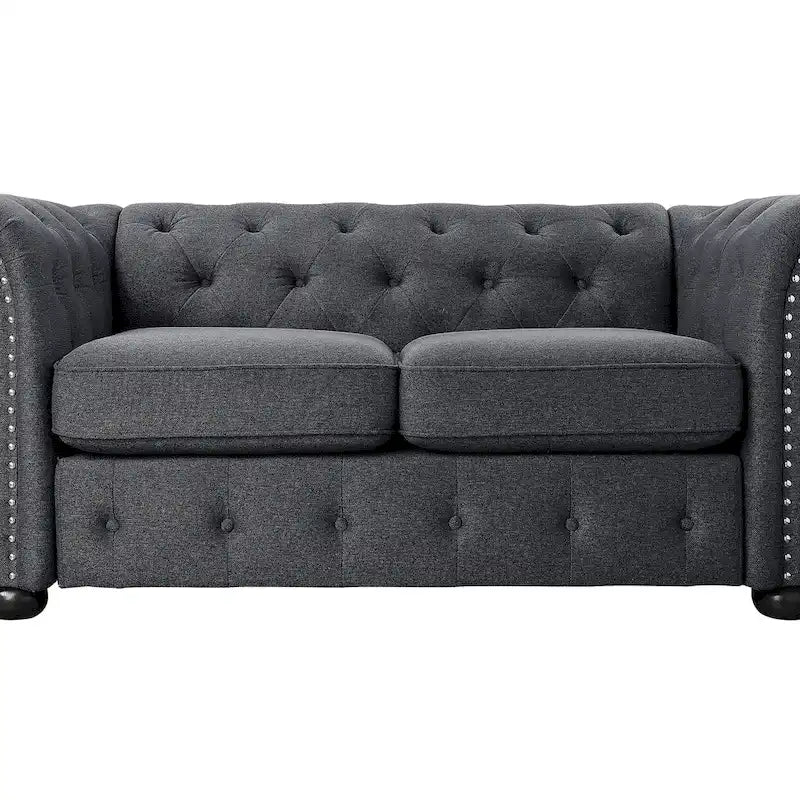Divanetto Chesterfield con bottoni imbottiti