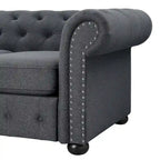 Divanetto Chesterfield con bottoni imbottiti