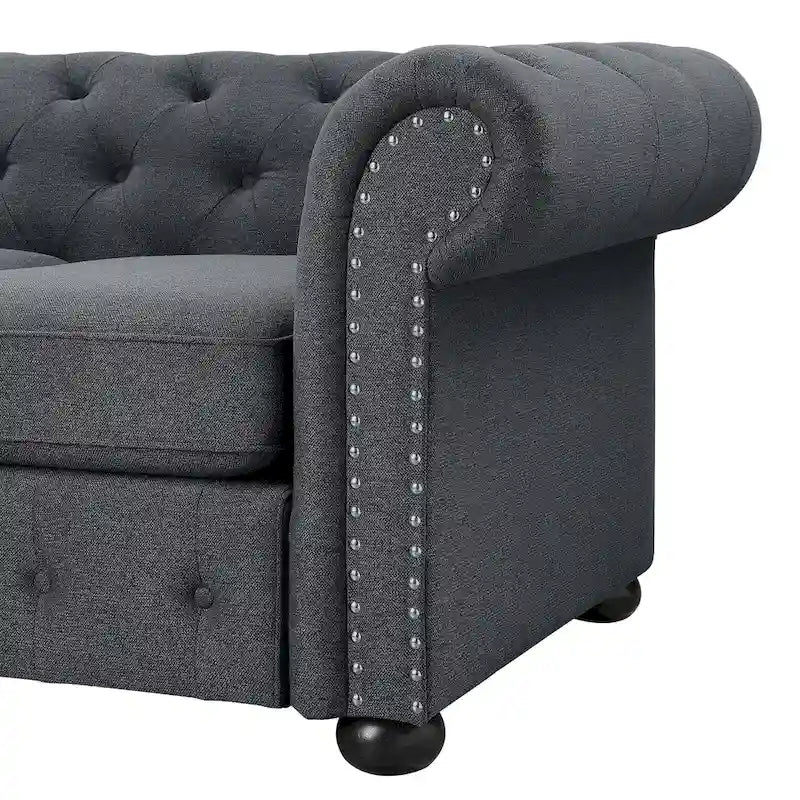 Divanetto Chesterfield con bottoni imbottiti