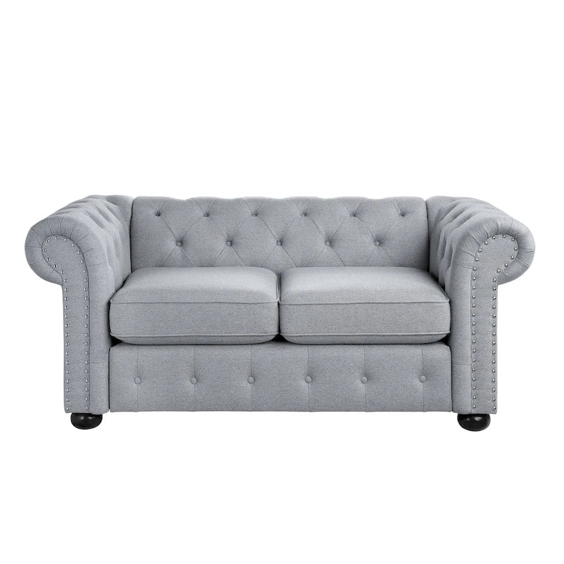 Divanetto Chesterfield con bottoni imbottiti
