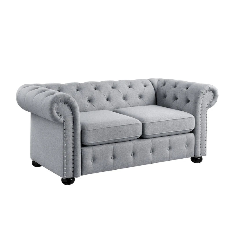 Divanetto Chesterfield con bottoni imbottiti