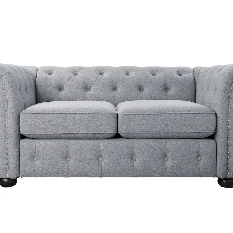 Divanetto Chesterfield con bottoni imbottiti