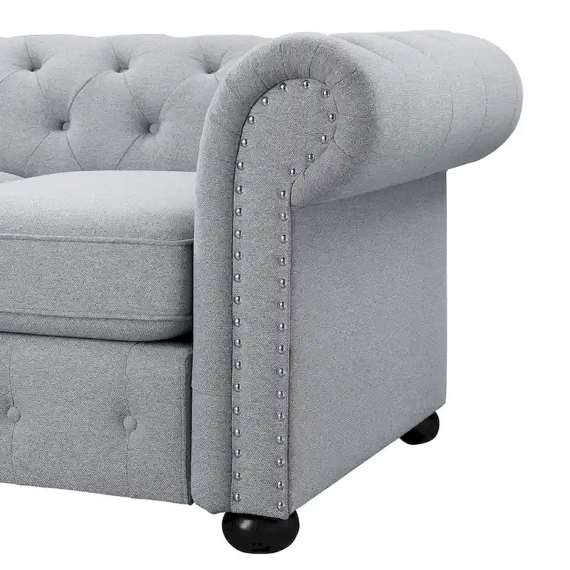 Divanetto Chesterfield con bottoni imbottiti