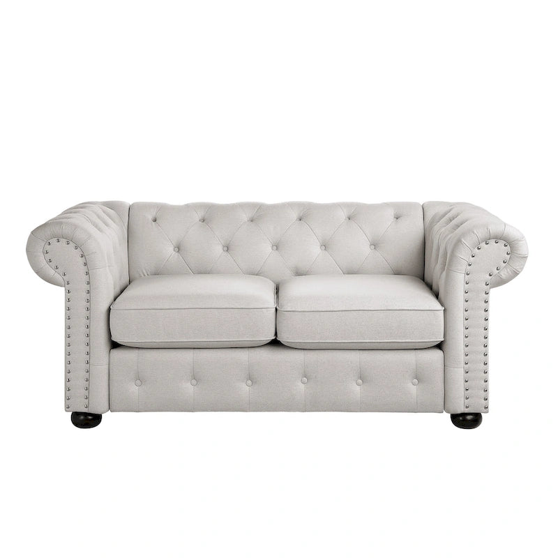 Divanetto Chesterfield con bottoni imbottiti
