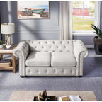 Divanetto Chesterfield con bottoni imbottiti