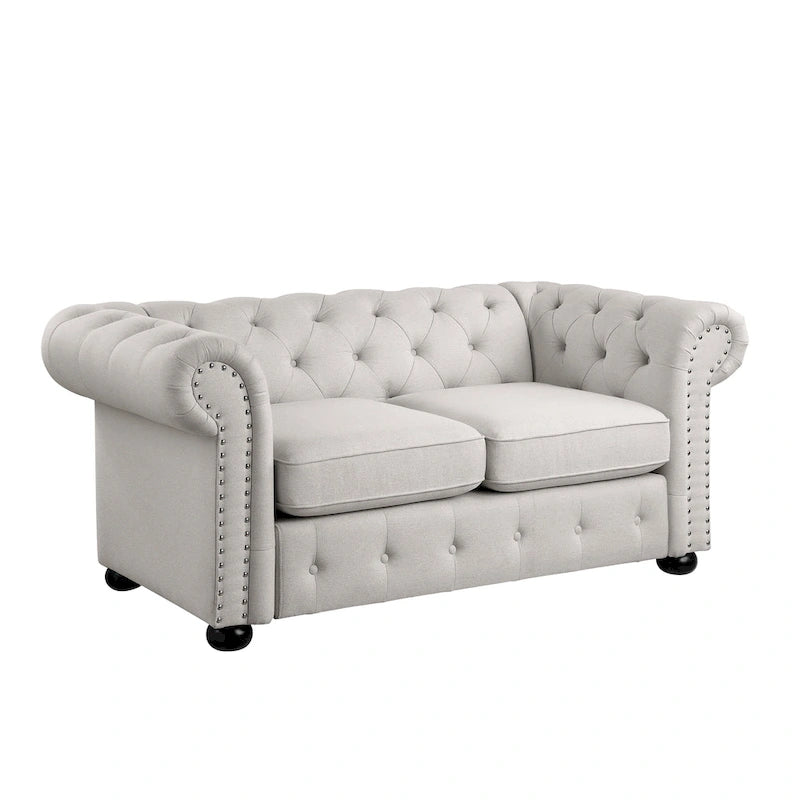 Divanetto Chesterfield con bottoni imbottiti