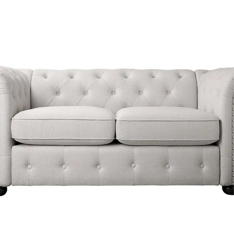 Divanetto Chesterfield con bottoni imbottiti