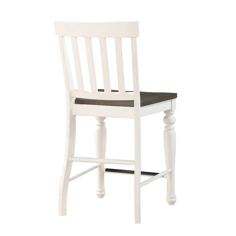 Sedie da bancone bicolore stile rustico, set da 2
