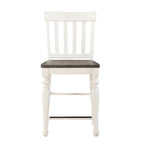 Sedie da bancone bicolore stile rustico, set da 2