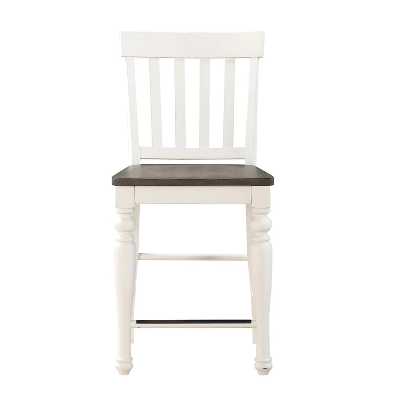 Sedie da bancone bicolore stile rustico, set da 2
