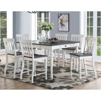 Sedie da bancone bicolore stile rustico, set da 2