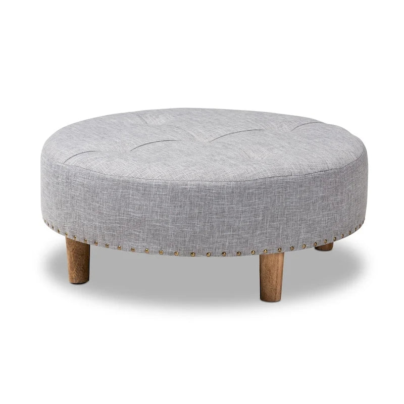 Pouf poggiapiedi cocktail in tessuto moderno e contemporaneo