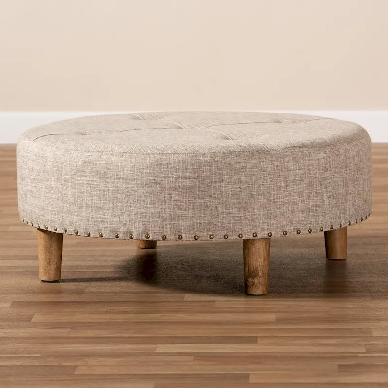 Pouf poggiapiedi cocktail in tessuto moderno e contemporaneo