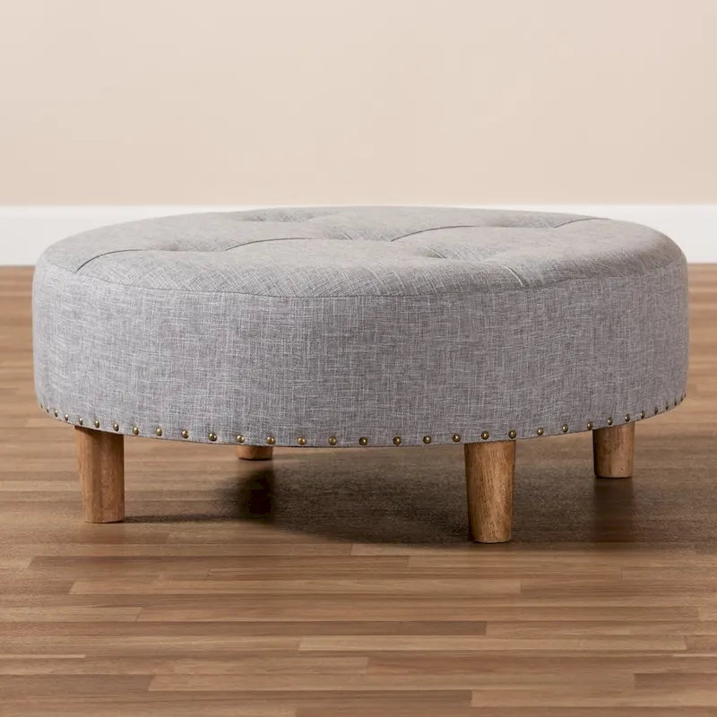 Pouf poggiapiedi cocktail in tessuto moderno e contemporaneo