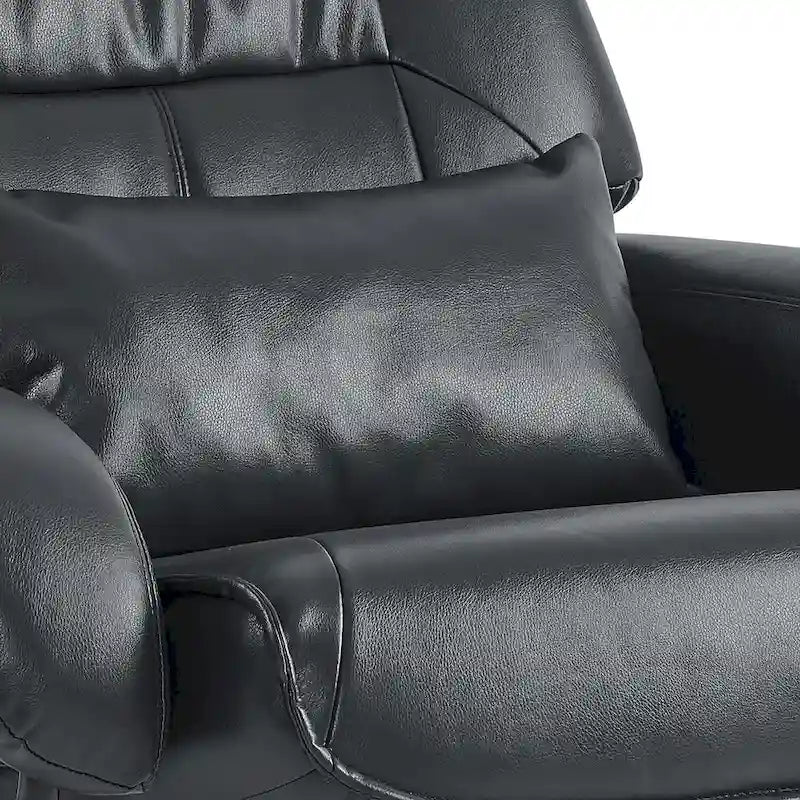 Poltrona reclinabile girevole con pouf, poltrona TV massaggiante vibrante, poltrona ergonomica da salotto per soggiorno, similpelle