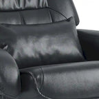 Poltrona reclinabile girevole con pouf, poltrona TV massaggiante vibrante, poltrona ergonomica da salotto per soggiorno, similpelle