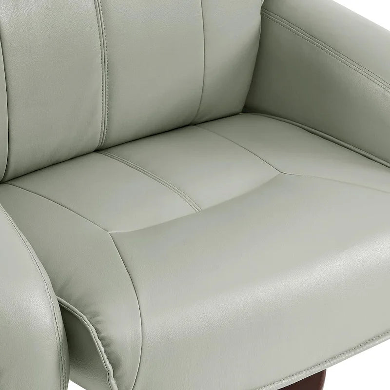 Poltrona reclinabile girevole con pouf, poltrona TV massaggiante vibrante, poltrona ergonomica da salotto per soggiorno, similpelle