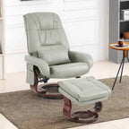 Poltrona reclinabile girevole con pouf, poltrona TV massaggiante vibrante, poltrona ergonomica da salotto per soggiorno, similpelle