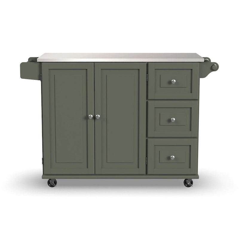 Carrello da Cucina con Piano in Acciaio Inossidabile