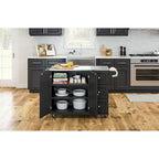 Carrello da Cucina con Piano in Acciaio Inossidabile