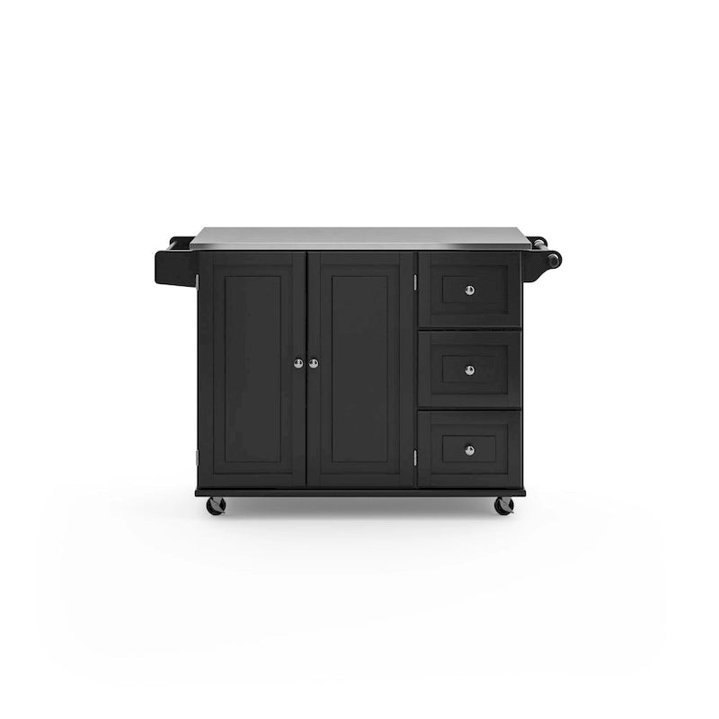 Carrello da Cucina con Piano in Acciaio Inossidabile