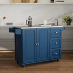Carrello da Cucina con Piano in Acciaio Inossidabile