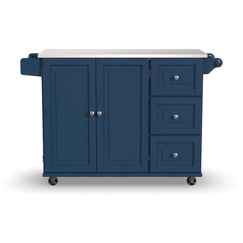 Carrello da Cucina con Piano in Acciaio Inossidabile