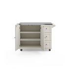 Carrello da Cucina con Piano in Acciaio Inossidabile