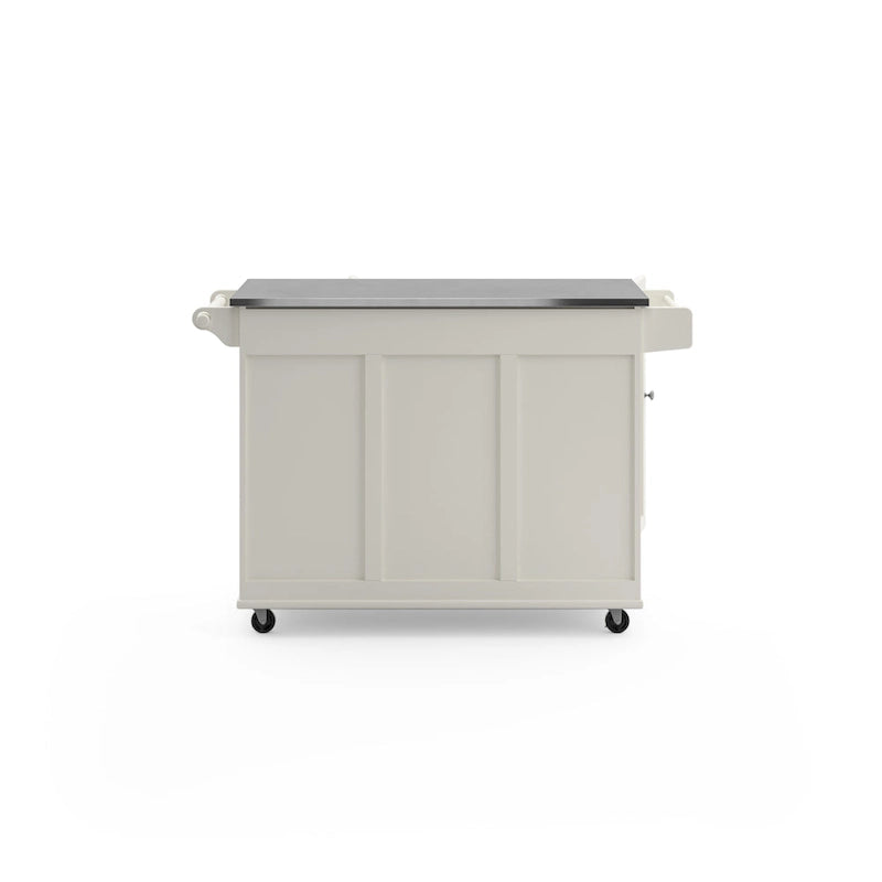 Carrello da Cucina con Piano in Acciaio Inossidabile