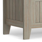 Panca Contenitore da Ingresso in Legno Massello da 122 cm