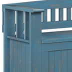 Panca Contenitore da Ingresso in Legno Massello da 122 cm