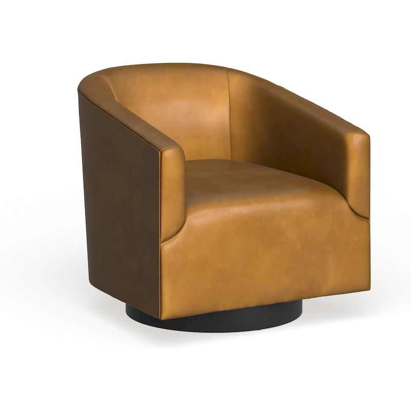 Sedia Girevole con Base in Legno